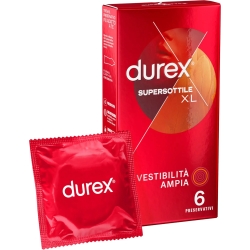 Durex Supersottile Xl - 6 Preservativi Vestibilità Ampia