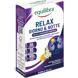 Equilibra Relax Giorno & Notte 50 compresse - Integratore per il relax e benessere mentale