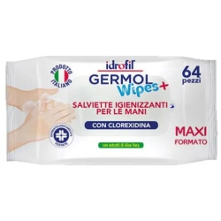 Germol Wipes - 64 Salviette Igienizzanti Ipoallergeniche