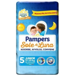 PAMPERS Sole&Luna Junior - 15 pannolini Taglia 5 (11-25 Kg)
