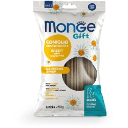 Gift Coniglio con Camomilla - 7 dental stick per cani anziani