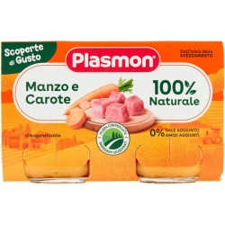 Plasmon Omogeneizzato di manzo con carote 2x120 g