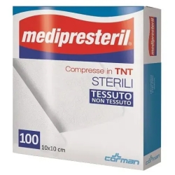 100 Compresse Garza Sterili In TNT 10x10 cm
