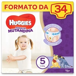 HUGGIES Ultra Comfort Mutandina - 34 pannolini a mutandina taglia 5