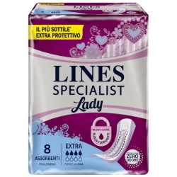 Lines Specialist Lady Extra - 8 Assorbenti Per Incontinenza Leggera