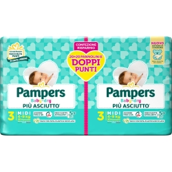 PAMPERS Baby Dry - 40 Pannolini Taglia 3 Midi (4-9 Kg)