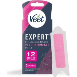 Expert - 12 Strisce Depilatorie Viso Per Pelli Normali