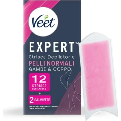 Expert - 12 Strisce Depilatorie Corpo Per Pelli Normali