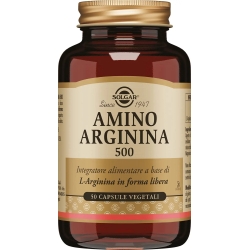 Solgar Amino Arginina 500 - integratore di L-arginina 50 capsule Vegetali