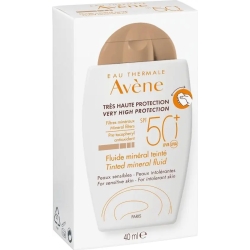 Avene Crema Solare Viso 50+ SPF Fluido Minerale Colorato Protezione Molto Alta 40 ml
