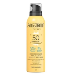 Crema Solare Bambini 50 SPF Mousse Per Pelle Bagnata Protect Protezione Alta 150 ml