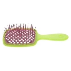 Superbrush - Spazzola pneumatica Verde con setole rosa