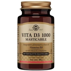 Solgar Vita D3 1000 Masticabile 100 Tavolette - Integratore Di Vitamina D3