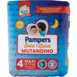 PAMPERS Sole&Luna Mutandino Maxi - 15 Pannolini Taglia 4 (8-15 Kg)