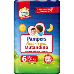 PAMPERS Sole&Luna Mutandino Junior - 14 Pannolini Taglia 5 (12-18 Kg)