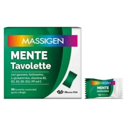Massigen Mente 30 Tavolette masticabili - Integratore per il sistema nervoso