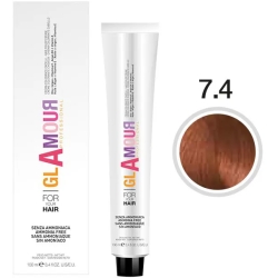 Ammonia Free Hair Color Cream - Crema Colorante Per Capelli N. 7.4 Biondo Rame