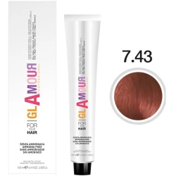 Ammonia Free Hair Color Cream - Crema Colorante Per Capelli N. 7.43 Tiziano