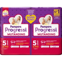 PAMPERS Progressi Mutandino - 34 Pannolini Taglia 5 Junior (12-18 Kg)