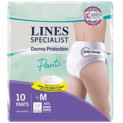 Lines Specialist Derma Protection - 10 Pants Assorbenti Per Incontinenza Maxi Taglia M