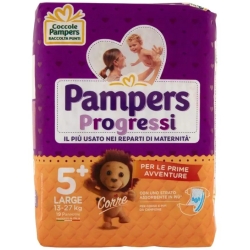 PAMPERS Progressi Corre - 19 Pannolini Taglia 5+ Large (13-27 Kg)