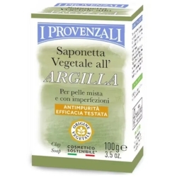 I Provenzali Saponetta Vegetale All'Argilla Per Pelle Mista E Con Imperfezioni 100 G