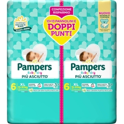 PAMPERS Baby Dry Duo - 26 Pannolini Taglia 6 Xl (15-30 Kg)