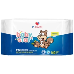 20 Salviette detergenti e idratanti