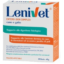 Lenivet Entero-Skin Complex 20 Buste - Mangime Complementare Per Cani E Gatti