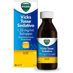 Vicks Tosse Sedativo 1.33 mg/ml - Sciroppo Calmante Della Tosse Gusto Miele 180 ml