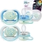 Avent Ultra Air Night 6-18 M+ - 2 Succhietti In Silicone - azzurro
