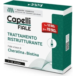 Sanavita Capelli 12 Fiale - Trattamento A Base Di Cheratina E Biotina