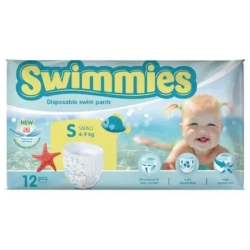 Serenity Swimmies - 12 Pannolini Per Piscina Taglia S (4-9 Kg)