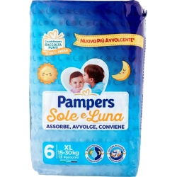 PAMPERS Sole E Luna XL - 13 Pannolini Taglia 6 (15-30 Kg)