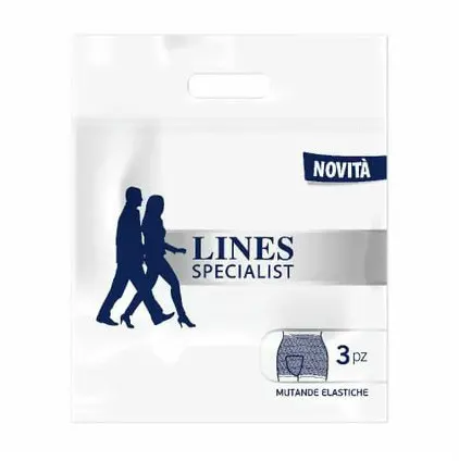 Lines Specialist - 3 Mutande Assorbenti Elastiche Unisex per Incontinenza Taglia S