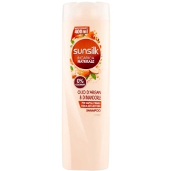 SUNSILK Shampoo per capelli fragili con olio d'argan e mandorle 400 ml