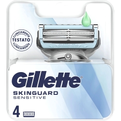 GILLETTE SkinGuard Sensitive - 4 Lamette Di Ricambio Per Rasoio