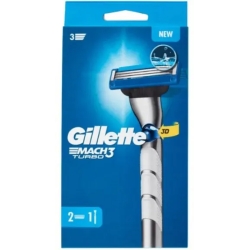 GILLETTE Mach3 Turbo - 1 Rasoio + 2 Lamette