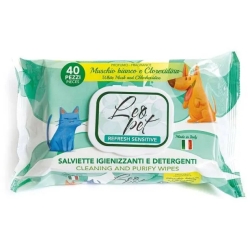 Muschio Bianco e clorexidina - 40 salviette igienizzanti