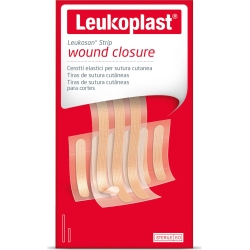 Leukoplast Strip Wound Closure - 9 Cerotti Elastici Per Sutura Cutanea 6 x 75 mm
