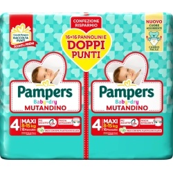 PAMPERS Baby-Dry Mutandino Maxi - 32 pannolini Taglia 4 (8/15 kg)