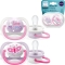 Avent Ultra Air Happy 0-6 M - 2 ciucci in silicone - Mama/butterfly
