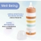 Chicco Well-being - Biberon flusso veloce in plastica 330 ml - Arancione