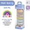 Chicco Well-being - Biberon flusso veloce in plastica 330 ml - Arancione