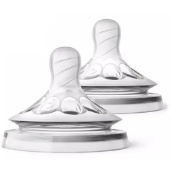 Avent - 2 Tettarelle Natural Flusso Lento 2 Fori 1M+