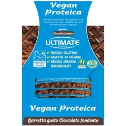Ultimate Italia Vegan Proteica Cioccolato Fondente - Box Da 24 Barrette Da 40 G