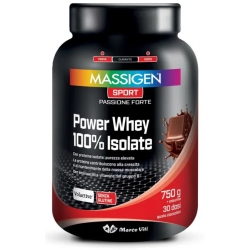 Massigen Sport Power Whey 100% Isolate Cioccolato 750g - Integratore di proteine