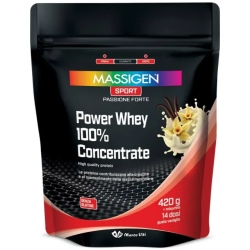Massigen Sport Power Whey Concentrate Vaniglia 420g - Integratore di proteine