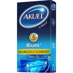 Akuel Blues Sottili - 8 preservativi in lattice