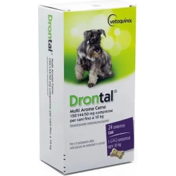 Drontal Multi Aroma Carne 24 Compresse - Antiparassitario Per Cani fino a 10 Kg